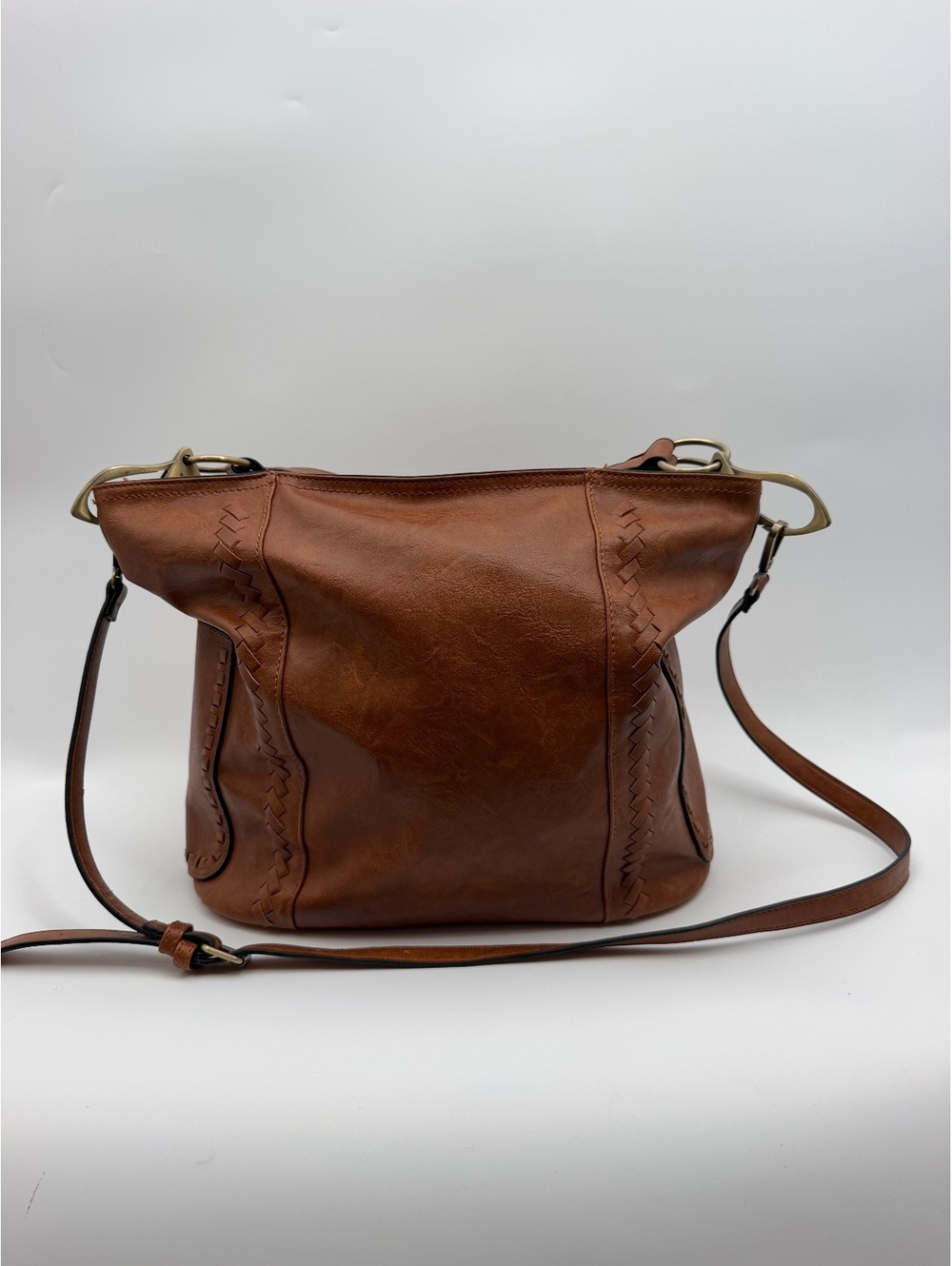 Brown Leather Shoulder Bag Crossbody Purse
